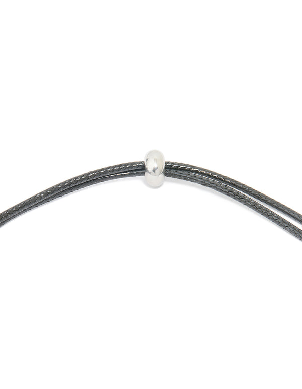 Waterproof Stainless Steel Large Bubble Letter K Cord Necklace