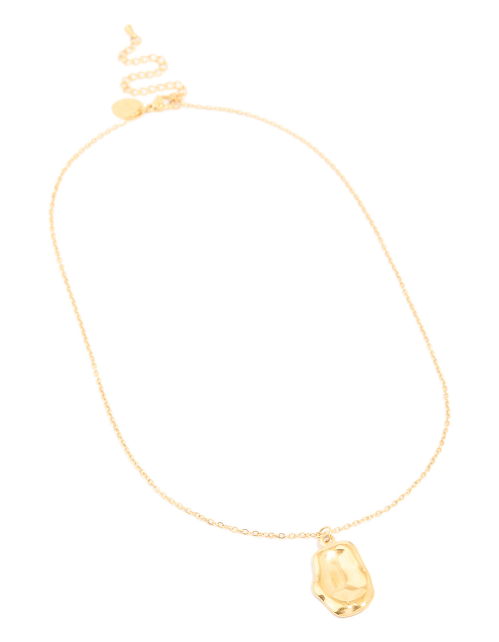 Waterproof Gold Plated Stainless Steel Organic Pendant Chain Necklace