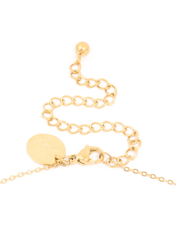 Waterproof Gold Plated Stainless Steel Pearl Starfish Pendant Necklace