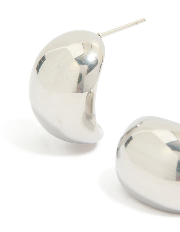 Waterproof Stainless Steel Small Cave Stud Earrings