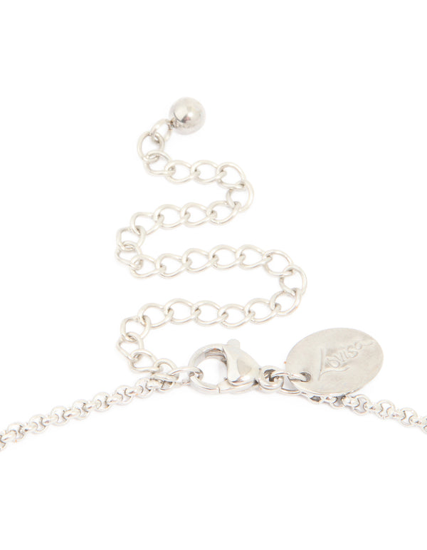 Waterproof Stainless Steel Interlock Loops Pendant Necklace