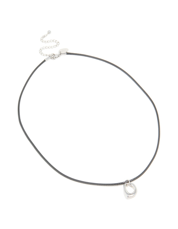 Waterproof Stainless Steel Small Pendant Cord Necklace