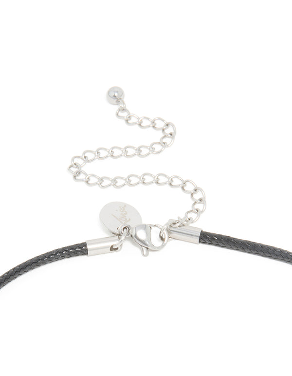 Waterproof Stainless Steel Organic Pendant Cord Necklace