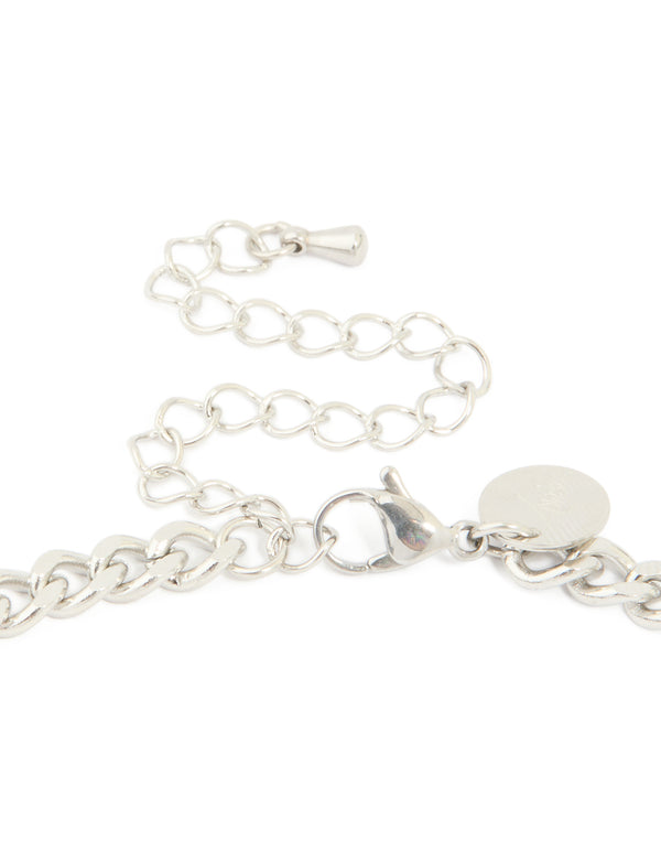 Waterproof Stainless Steel Smooth Plain Cross Necklace