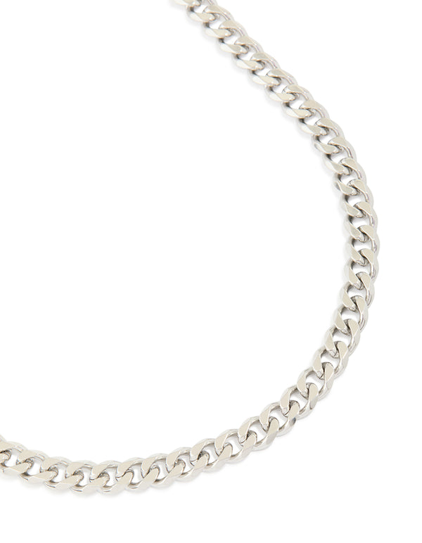 Mens Waterproof Stainless Steel Small Miami Cuban Necklace
