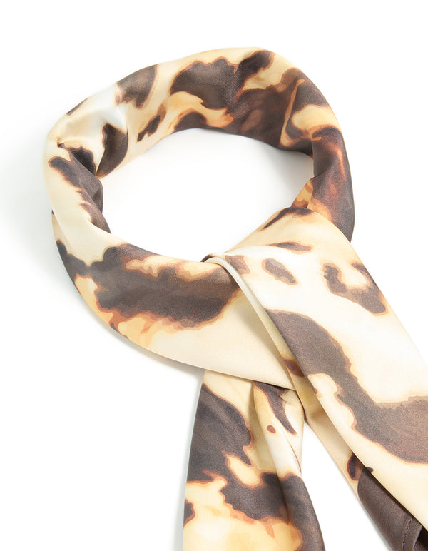 Blurred Leopard Print Fabric Scarf