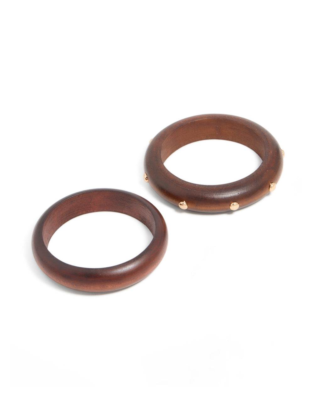 Wooden Studded Bangles 2-Pack