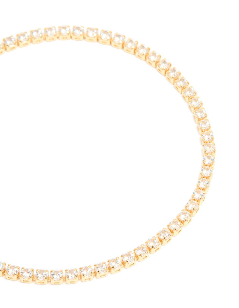Gold Plated Cubic Zirconia Tennis Toggle Bracelet