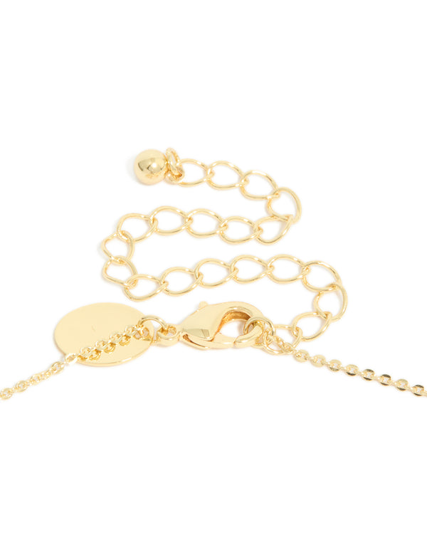 Gold Plated Brass Light Amethyst Cubic Zirconia June Birthstone Necklace