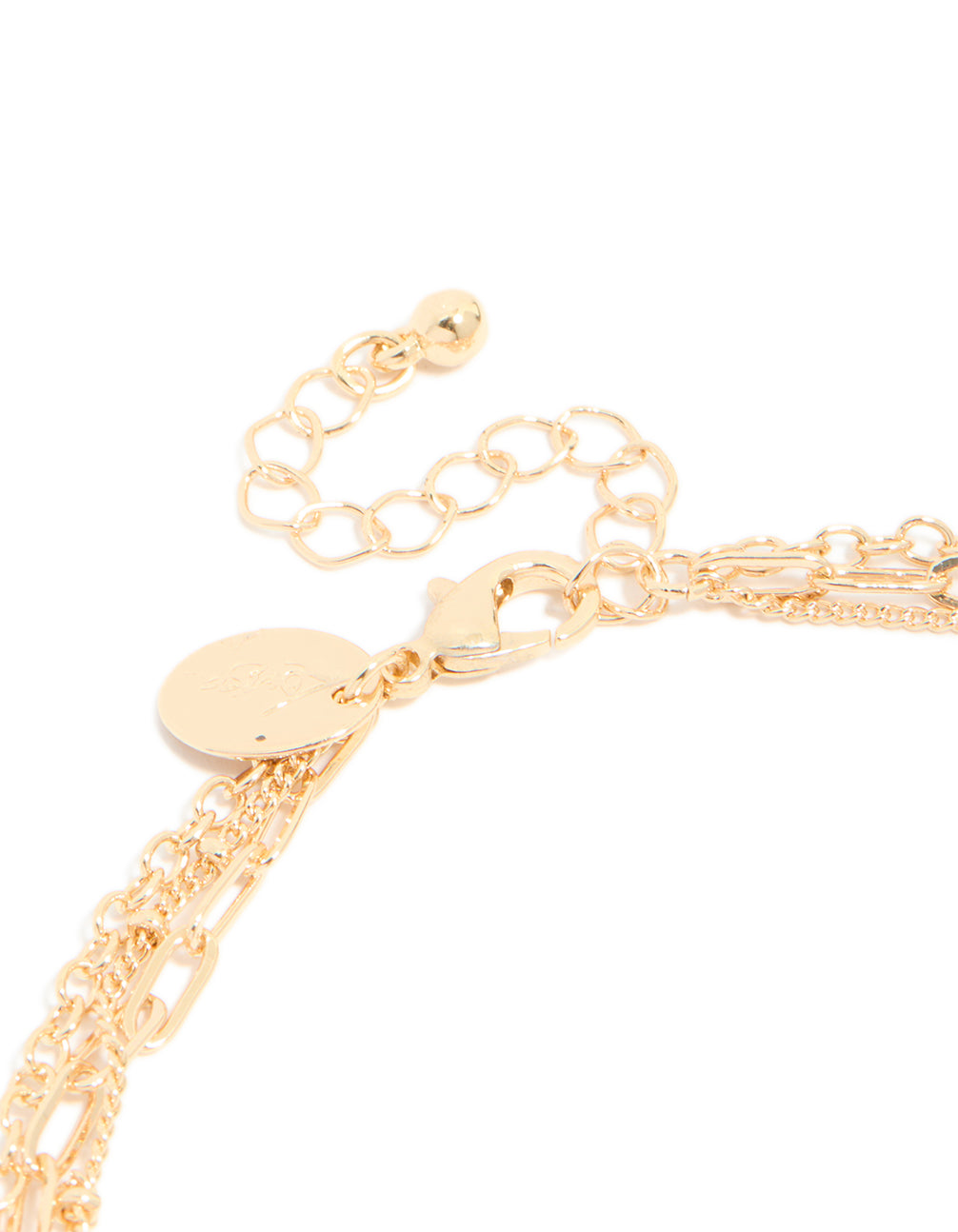 Gold Diamante Chain Anklet & Toe Rings Set