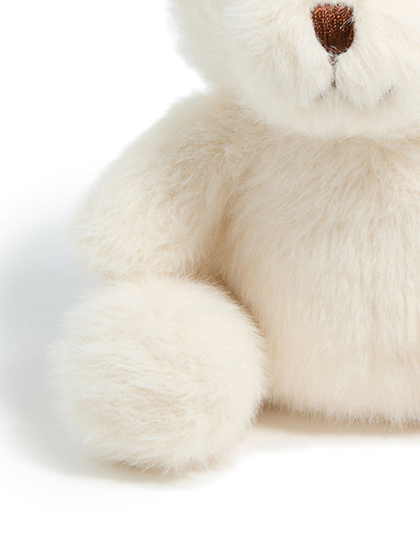 White Plush Teddy Key Chain