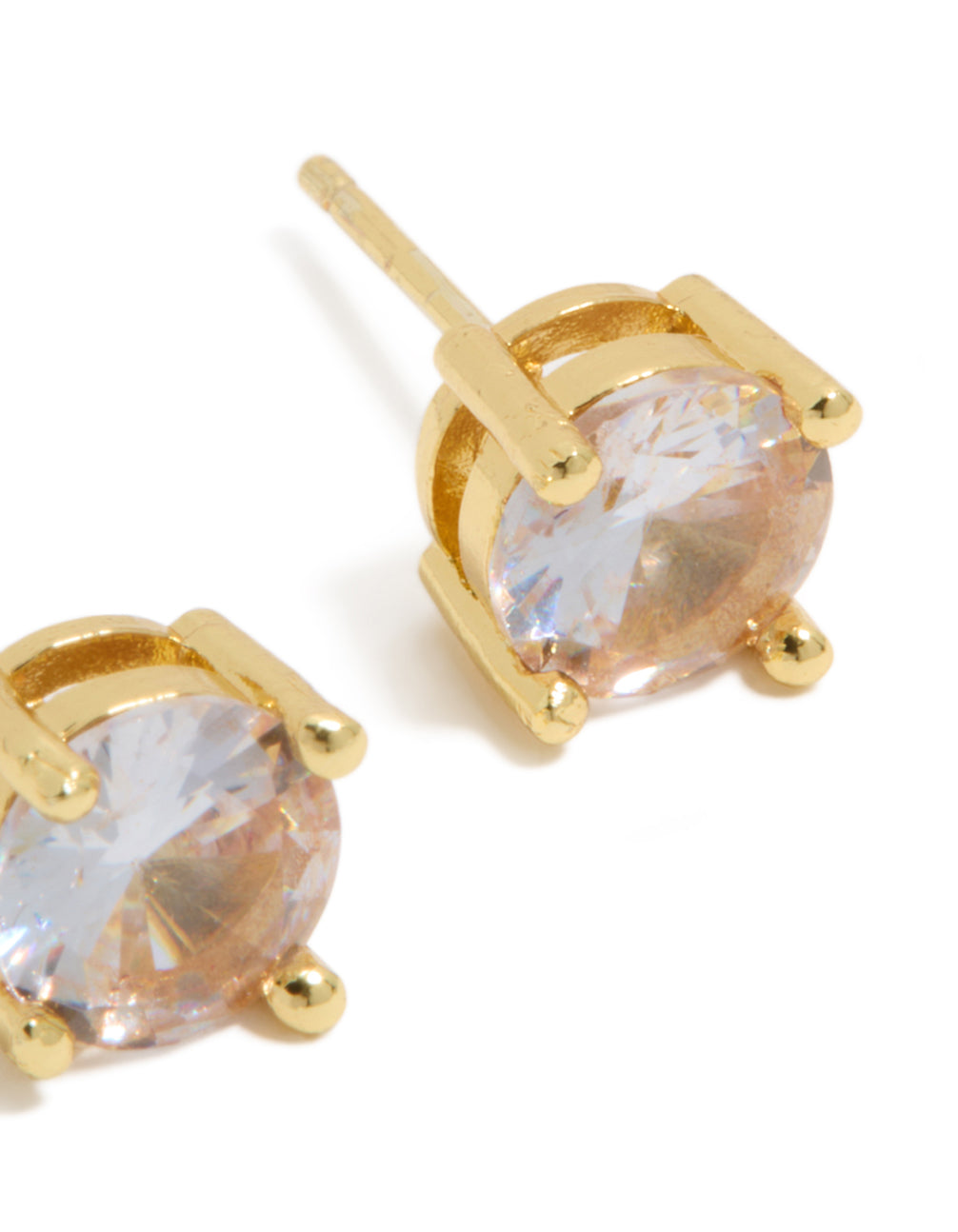 Mens Waterproof Stainless Steel Large Round Cubic Zirconia Stud Earrings