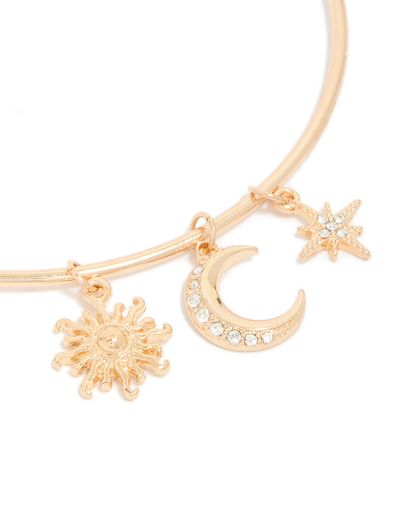 Gold Celestial Charms Arm Cuff