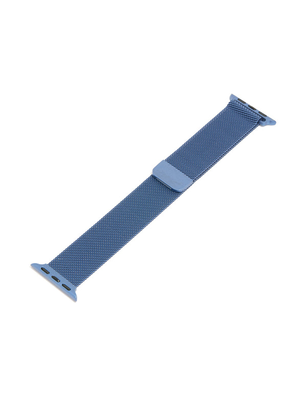 Dark Blue Coated Metal Mesh Strap 38/40/41 mm