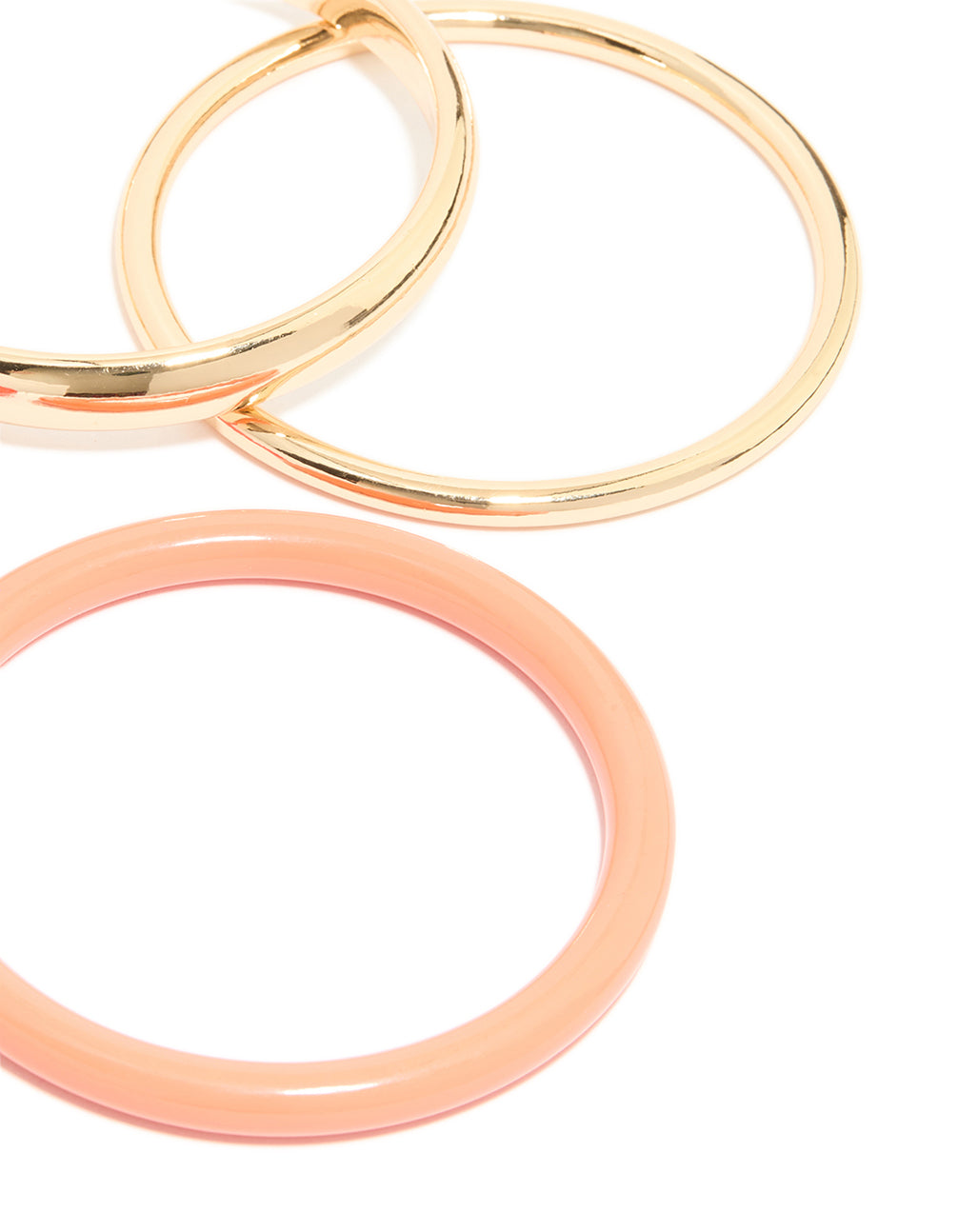 Coral Acrylic Marble Thin Bangles 4-Pack