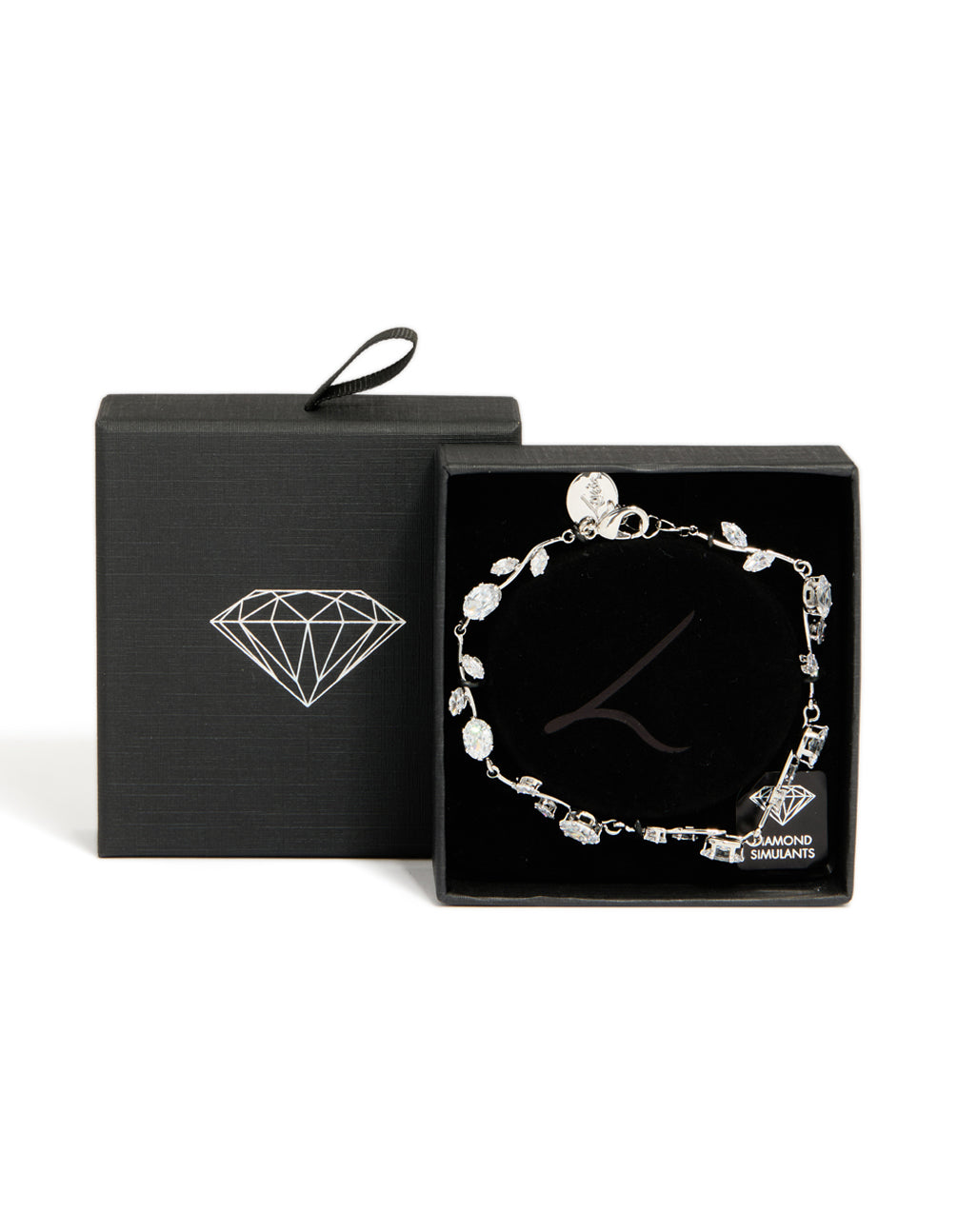 Silver Cubic Zirconia Vine Bracelet