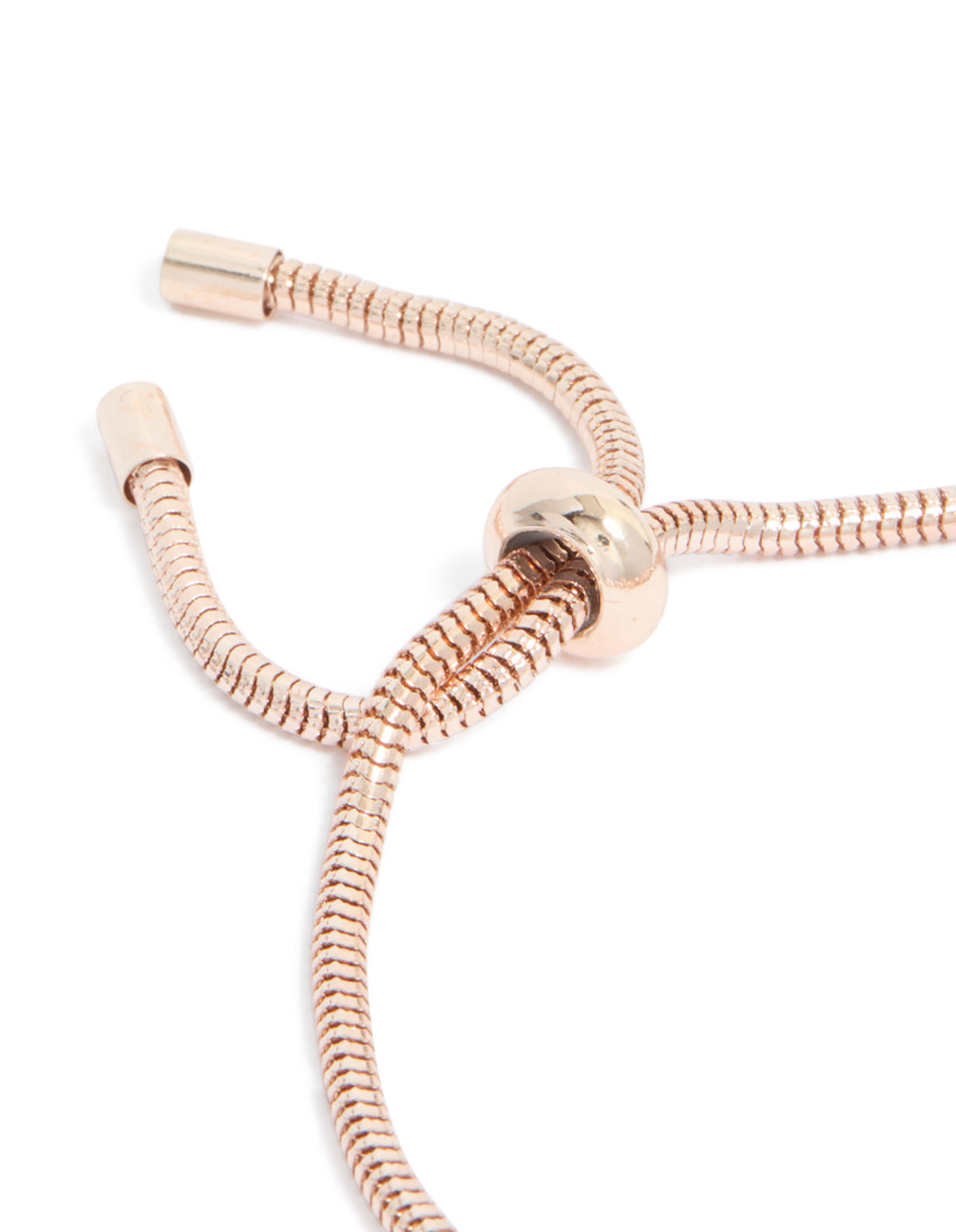 Rose Gold Flower & Heart Charm Toggle Bracelet