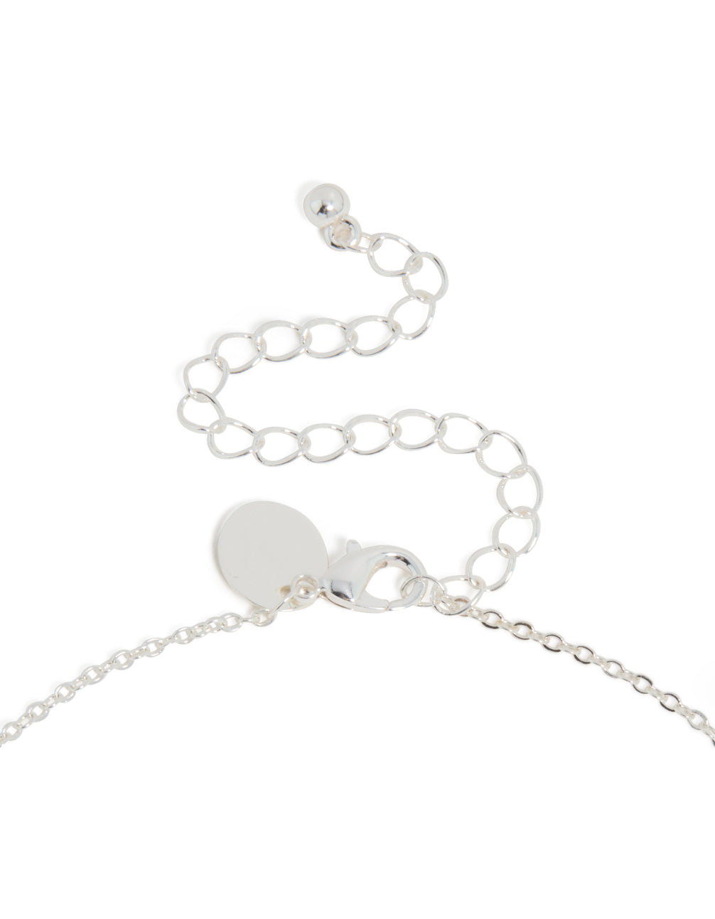 Silver Plated Thin Cubic Zirconia Letter A Necklace