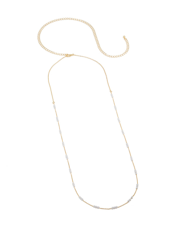 Gold Plated Mini Pearls Waist Chain