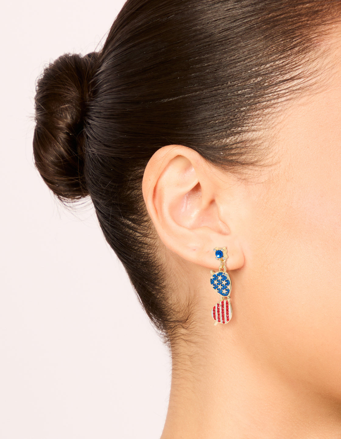 Gold USA Sunglasses Drop Earrings