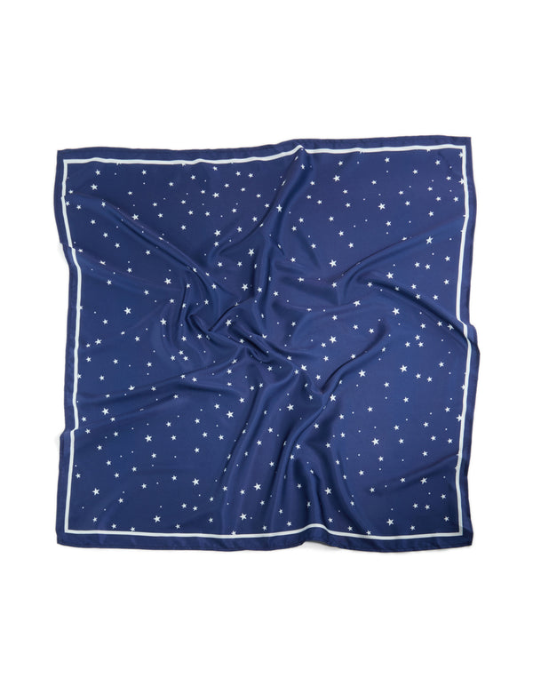 Blue & White Multi Star Fabric Scarf