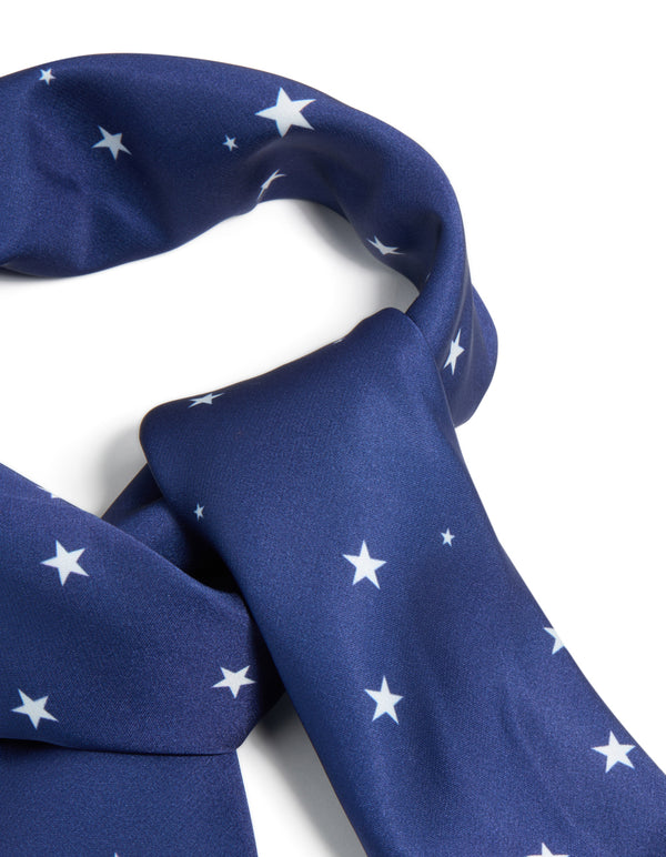Blue & White Multi Star Fabric Scarf