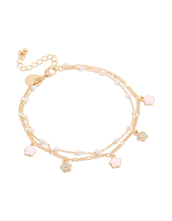 Gold Multicoloured Diamante Hoop Earrings 6-Pack