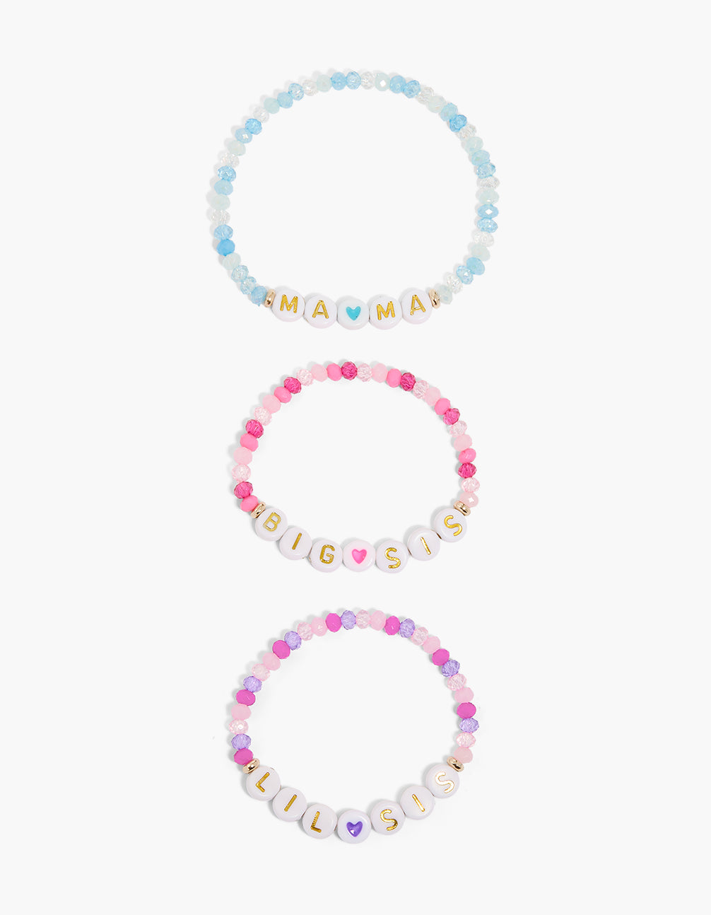 Kids Mum & Sister Stretch Bracelets 3-Pack