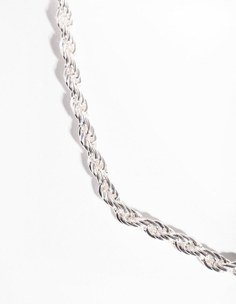 Silver Plated 40cm Rope Chain Necklace