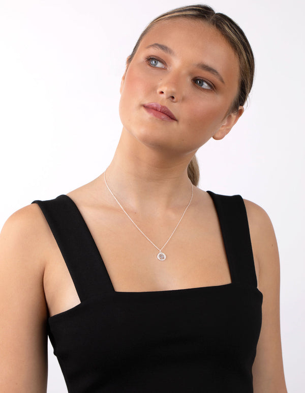 Sterling Silver Cubic Zirconia Tree Of Life Necklace