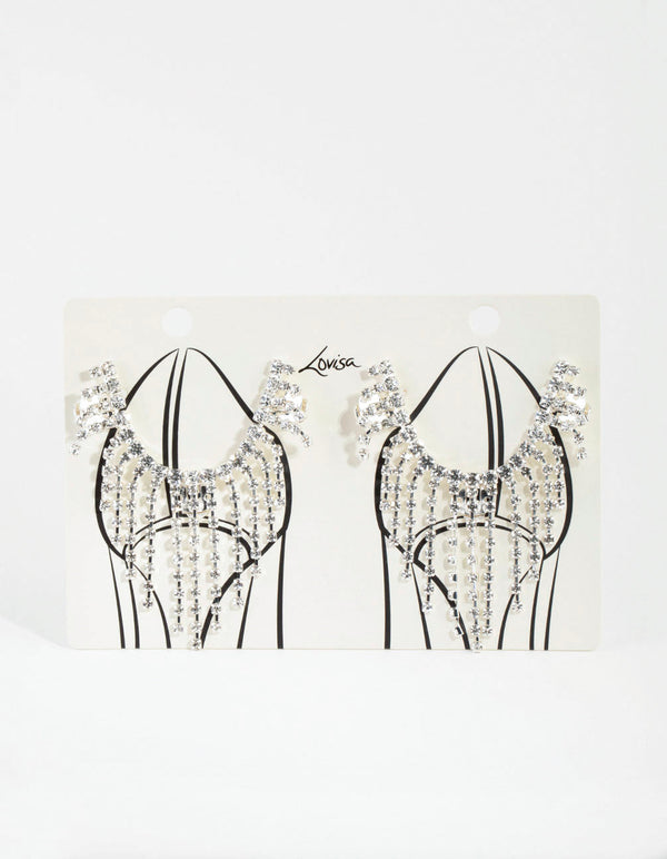 Crystal Back Drape Shoe Clip