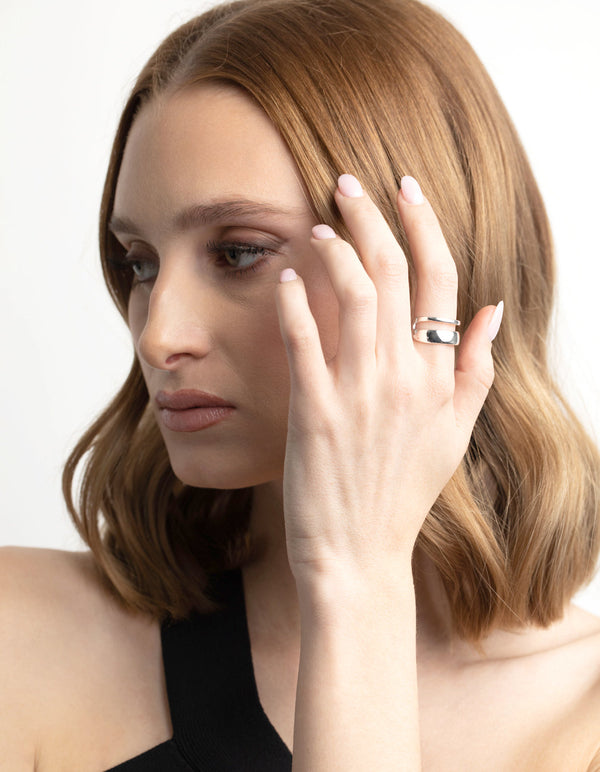 Silver Plated Two in One Ring