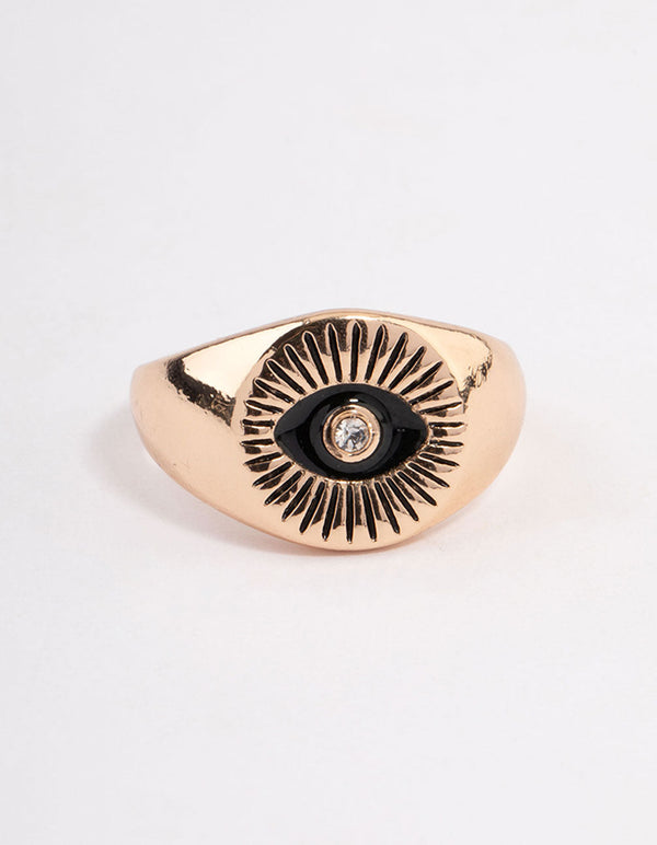 Black Gazing Eye Ring