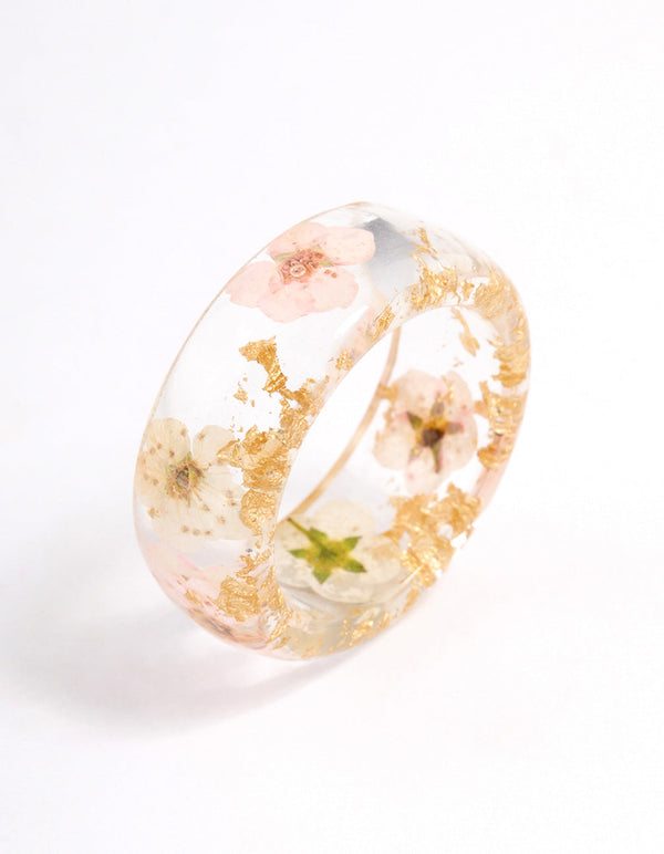 Acrylic Floating Flower Ring