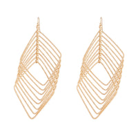 Gold Diamond Cut Drop Diamond Drop Earrings - link has visual effect only