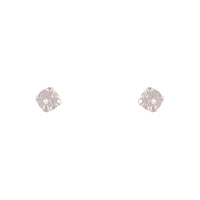 Sterling Silver Cubic Zirconia Round 4mm Stud Earrings - link has visual effect only