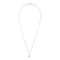 Sterling Silver Rhodium Plated Cubic Zirconia Necklace - link has visual effect only