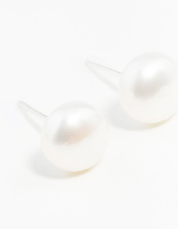 Sterling Silver Freshwater Pearl Stud Earrings