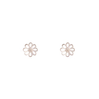 Sterling Silver Open Daisy Stud Earrings - link has visual effect only
