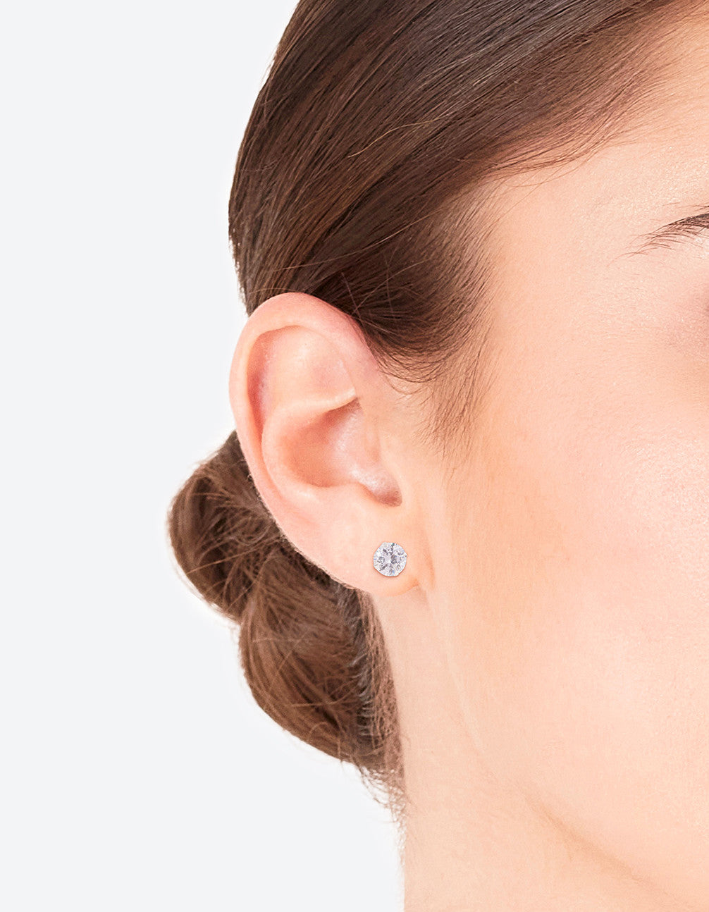 Sterling Silver 1 Carat Cubic Zirconia Stud