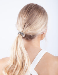 Rhodium Disco Hair Tie - link has visual effect only