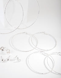 Silver Knot Hoop Earring 6-Pack - link has visual effect only