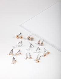 Gold Multi Size Diamante Stud 12-Pack - link has visual effect only