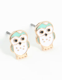 Mini Owl Stud Earrings - link has visual effect only