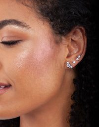 Surgical SteelCubic Zirconia Marquise Fan Barbell - link has visual effect only