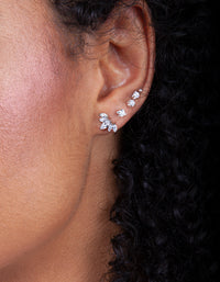 Surgical SteelCubic Zirconia Marquise Fan Barbell - link has visual effect only