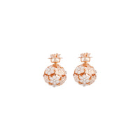 Rose Gold Flower Switch Earrings - link has visual effect only