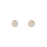 Rose Gold Glitter Circle Earrings - link has visual effect only