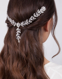 Crystal Flower Vine Drape Hair Piece - link has visual effect only