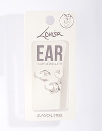 Surgical Steel Spike Ring Barbell Pack - link has visual effect only